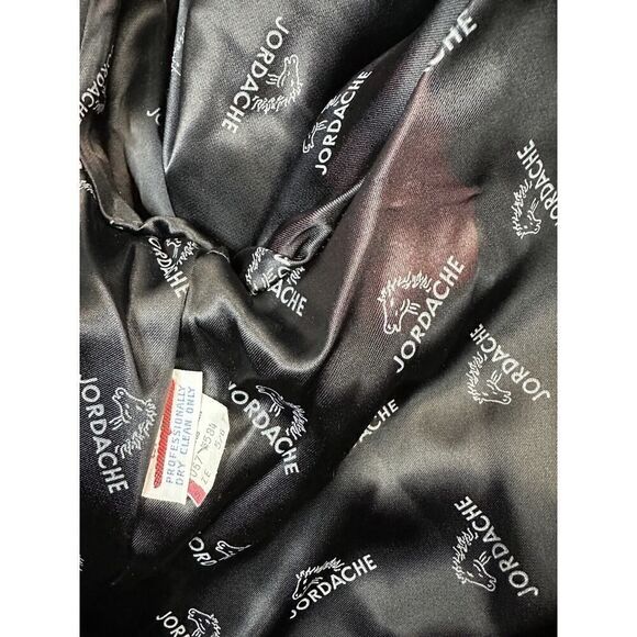 JORDACHE Black Jacket Full Zip Size XS Plush Faux Fur Vtg - Picture 11 of 13